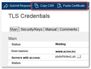 Image:How to create exportable TLS Credentials with Domino 12.0.1