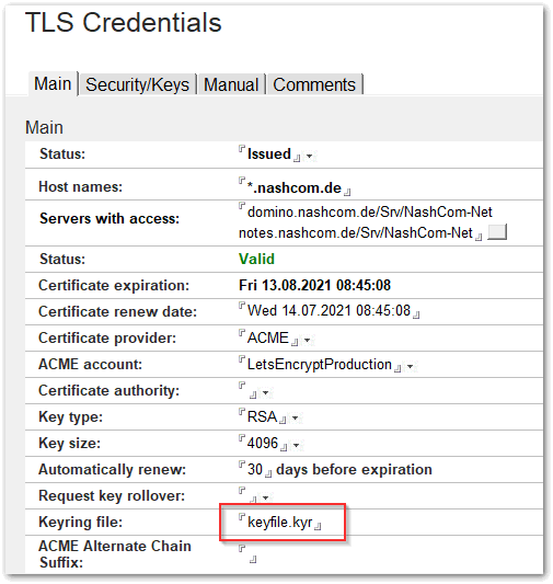 Image:Domino running RSA and ECDSA keys at the same time