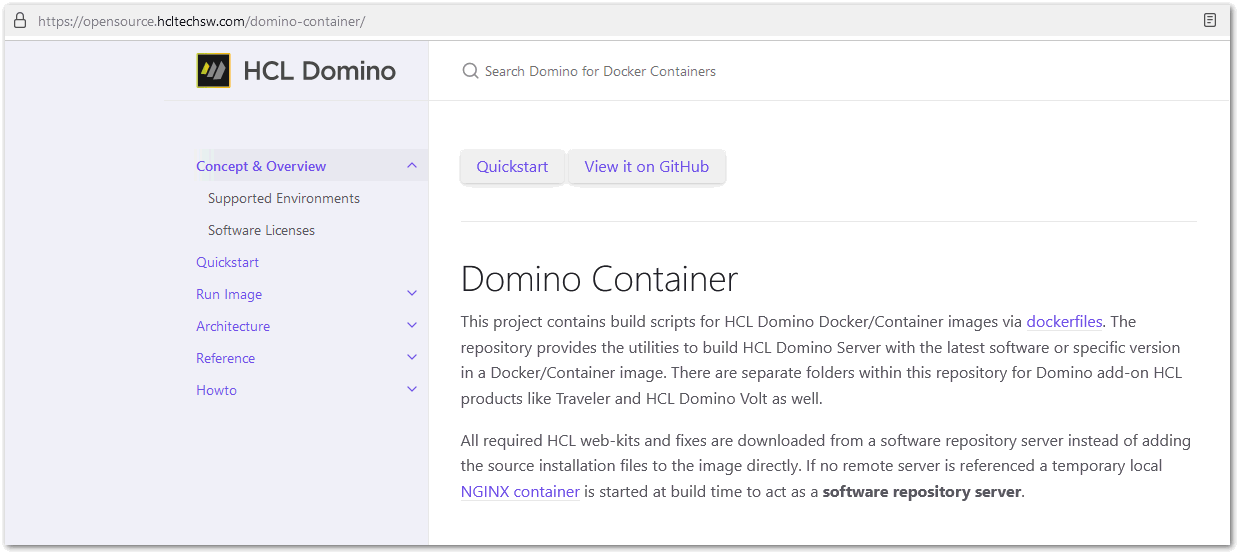 Image:HCL Domino Docker Container - Moved to a new home!