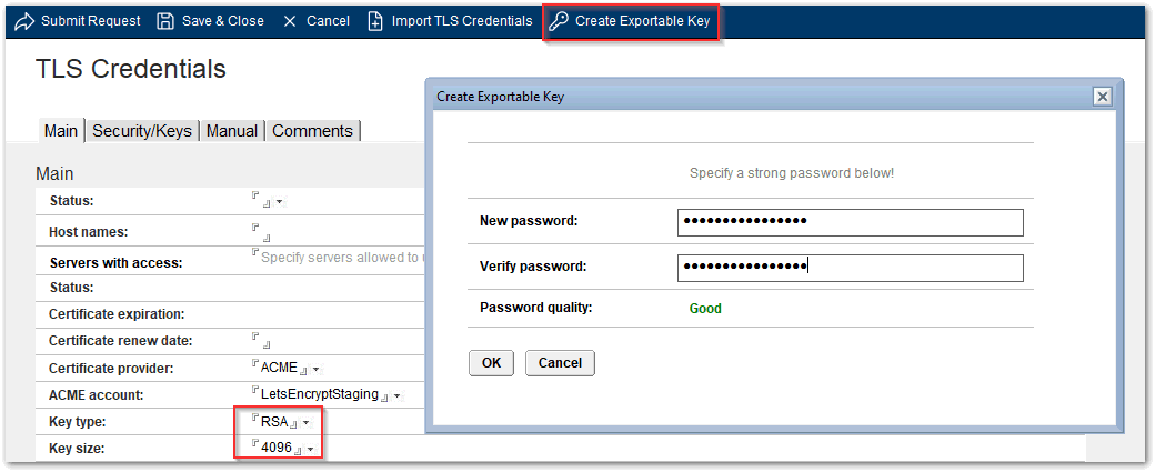 Image:How to create exportable TLS Credentials with Domino 12.0.1