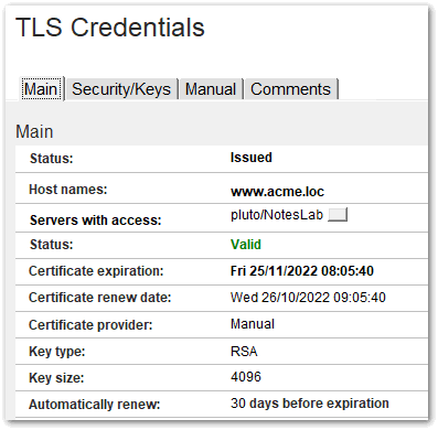 Image:How to create exportable TLS Credentials with Domino 12.0.1