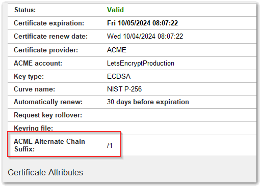 Image:New default Let’s Encrypt certificate chain with ISRG Root X1 root