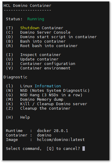 Image:New Domino Container Control menu