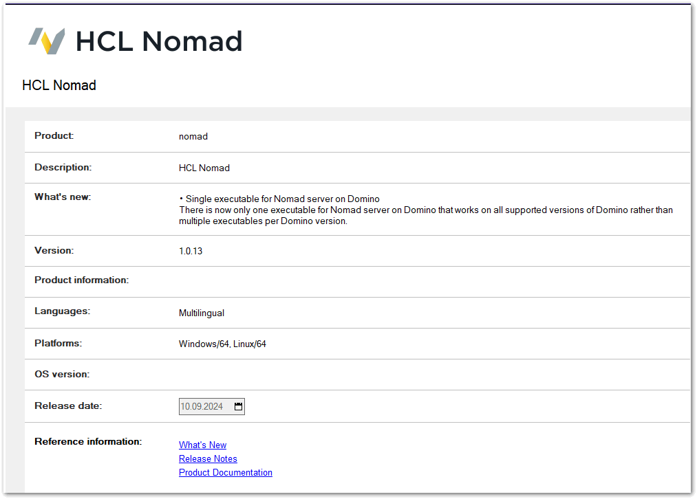 Image:Nomad 1.0.13 - A major new release is available