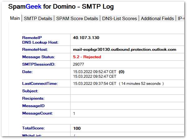 Image:SpamGeek works -- O365 finally got blocked sending too much spam