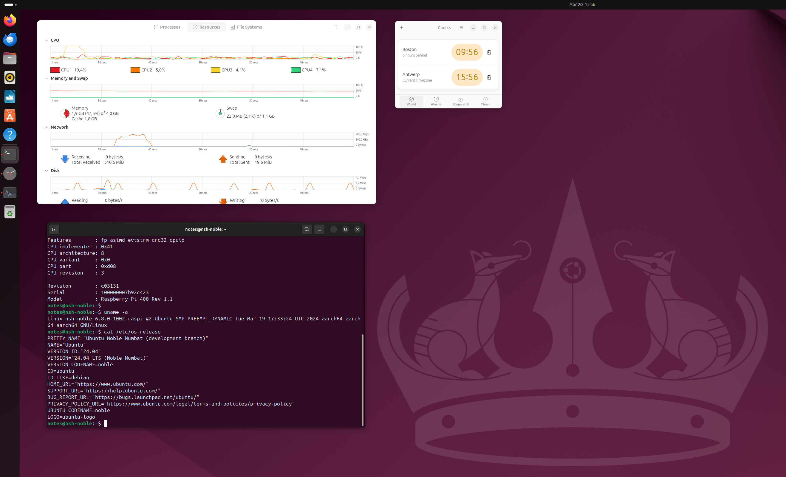 Image:Ubuntu 24.04 LTS - Noble Numbat on Rasperry Pi