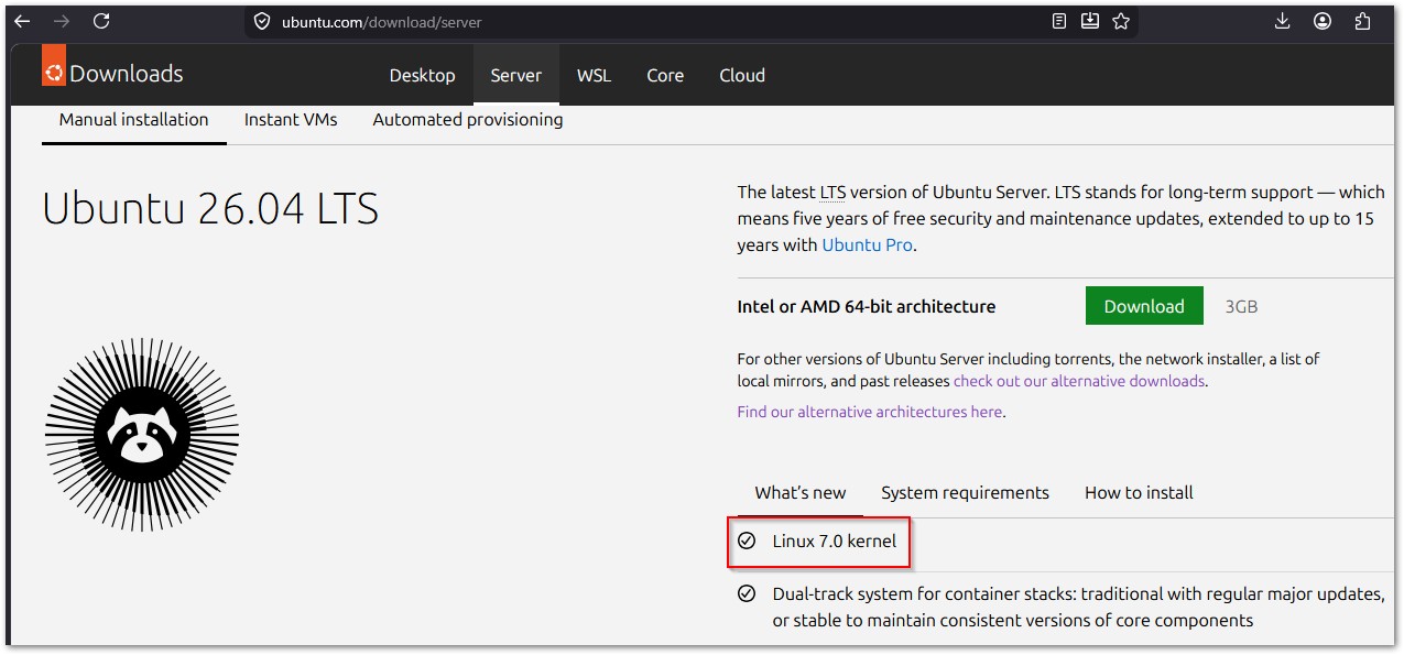 Image:Ubuntu 26.04 LTS released with a last minute surprise -- Kernel 7.0