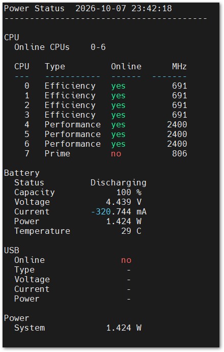 Image:Ubuntu Phone - Checking CPU state and power consumtion