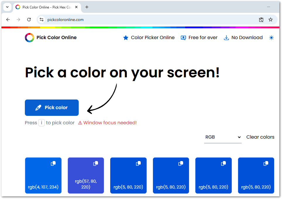 Image:Very helpful Color Picker in Chrome